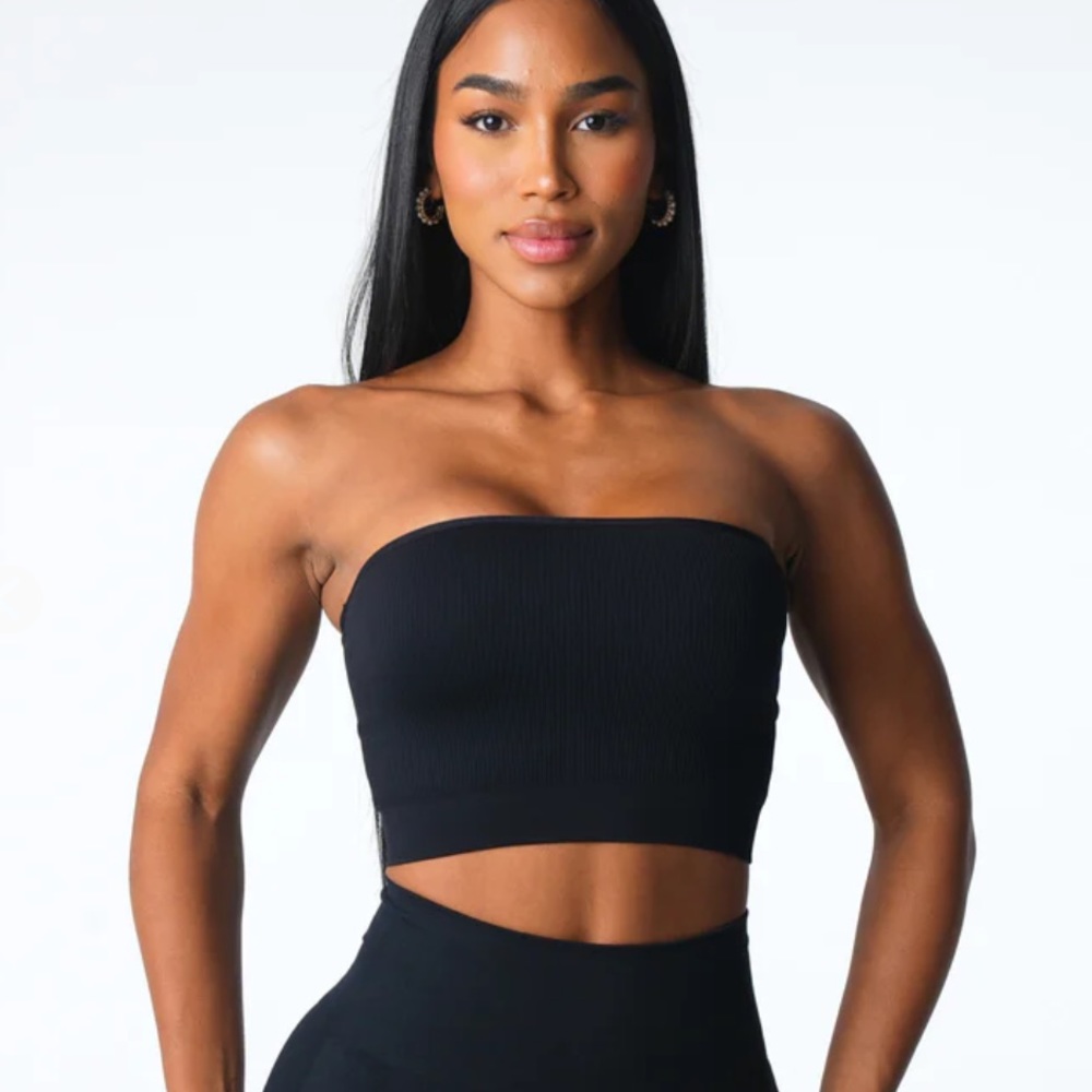 NVGTN Black Conquer Ribbed Seamless Bra